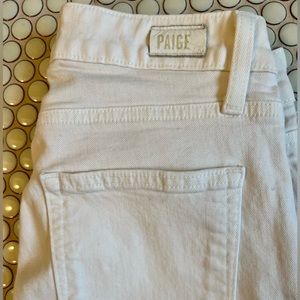 PAIGE Hoxton Ankle Skinny EUC in White Size 25